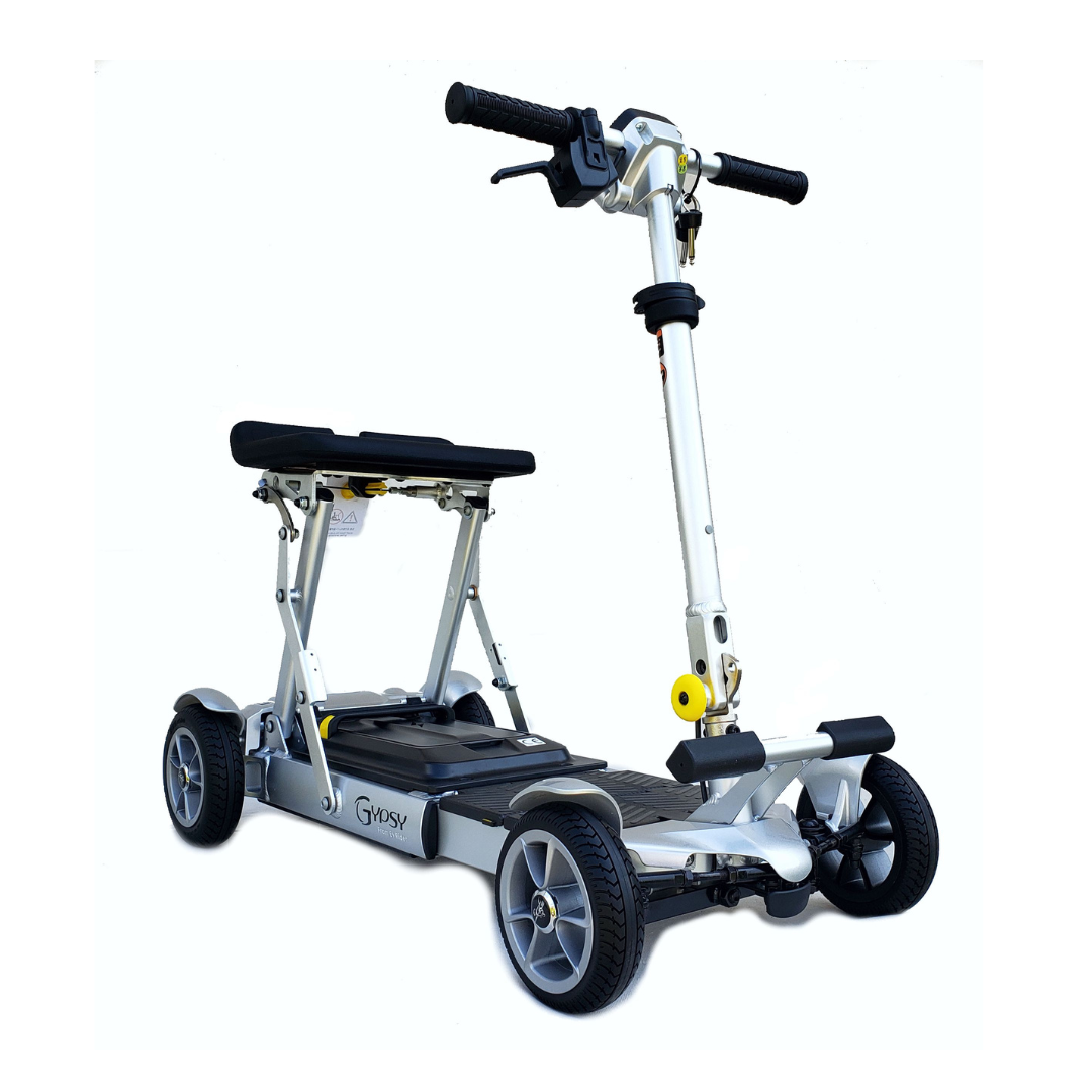 EV Rider Gypsy Q2 Ultralight Collapsible 4-Wheel Mobility Scooter - Airline Travel Scooter - Senior.com Scooters